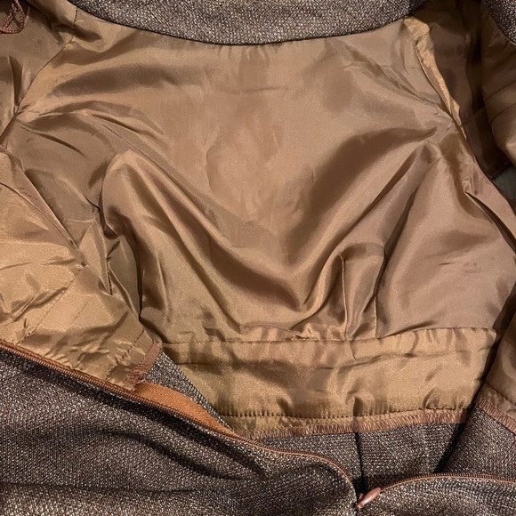 Vintage London Times Dark Academia Brown Tweed School Girl Preppy MIDI Dress 4 - Picture 6 of 7